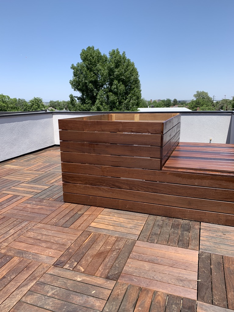 Rooftop hardwood deck